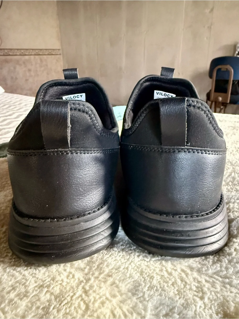 Men's Black Knit Casual Lace-Up Sneakers